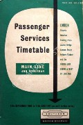 Passenger Services Timetable - Main Line and Suburban - London (Victoria, Waterloo, Charing Cross, London Bridge, Cannon Street, Holborn Viaduct) and the South-East, South & West of England, 12th Sept. 1960 to 11th June 1961 by British Railways Southern Region 